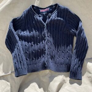 Vineyard Vines navy cable knit cardigan